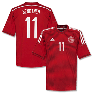 Adidas Denmark Home Bendtner Shirt 2014 2015