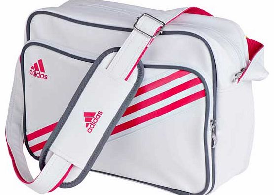 Enamel Stripe Messenger - White