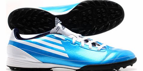 Adidas Football Boots Adidas F10 TRX TF Football Trainers Cyan/White Kids