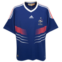 Adidas France Home Shirt 2009/10 with Malouda 7 printing.