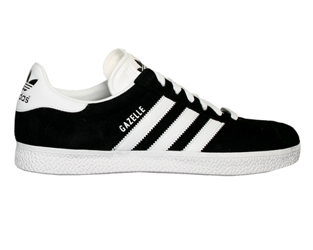 Gazelle Black/White Suede Trainers