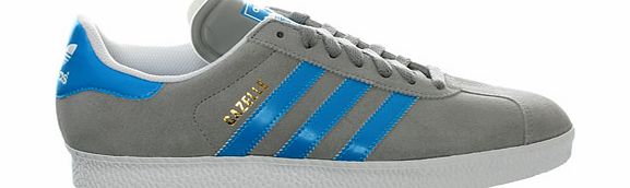 Adidas Gazelle II Grey/Blue Suede Trainers