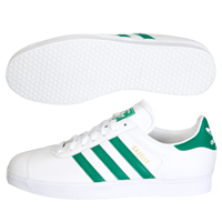 Adidas Gazelle II Trainers - White/Green/Gold.