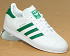 Adidas Gazelle II White/Green Leather Trainers