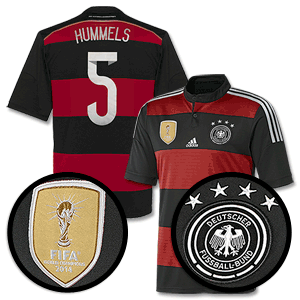 Adidas Germany Away 4 Star Hummels Shirt 2014 2015