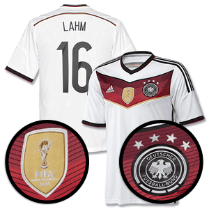 Adidas Germany Home 4 Star Lahm Shirt 2014 2015