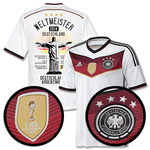 Adidas Germany Home 4 Star World Cup Winners Shirt  