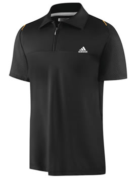 adidas Golf Climacool ForMotion Quarter Zip Polo Black/Kumquat
