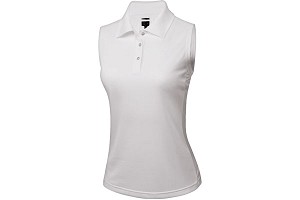 Ladies Sleeveless Pleat Polo