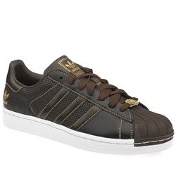 Male Superstar Ii Tl Leather Upper in Dark Brown