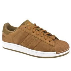 Adidas Male Superstar Ii Tlux Leather Upper in Tan