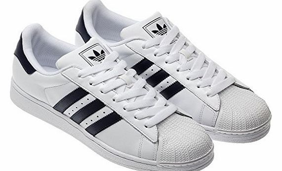 Mens adidas Originals Mens Superstar Trainers in White Navy - UK 9