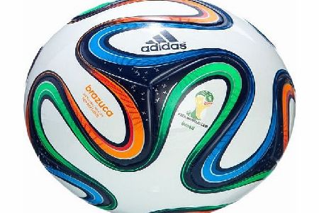 adidas Mens Brazuca Top Replique Ball - White/Night Blue/Multicolor