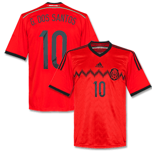 Adidas Mexico Away Dos Santos Shirt 2014 2015