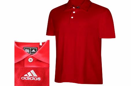 Adidas MOTION SMU PIQUE POLO UNIVERSITY RED/WHITE / LARGE