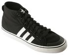 Adidas Nizza Hi Black/White Material Trainers