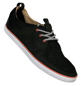 Beach Moc Black Mesh and Leather