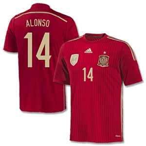 Adidas Spain Home Kids Alonso Shirt 2014 2015