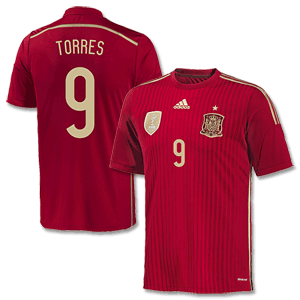 Adidas Spain Home Kids Torres Shirt 2014 2015