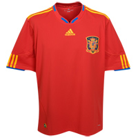 Adidas Spain Home Shirt 2009/10 with Xavi 8 printing.
