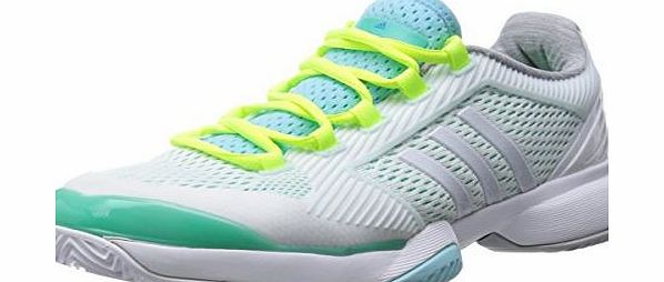 adidas Stella McCartney Barricade Ladies Tennis Shoes, White/Green, UK6