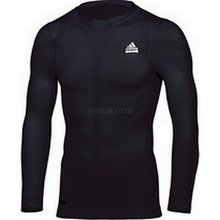 adidas Tech Fit Seamless Long Sleeve Tee Black