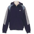 three stripe zip-fastening sweatshirt