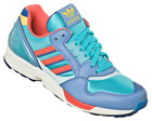 Adidas ZX 9000 Light Aqua/Red Mesh Trainers