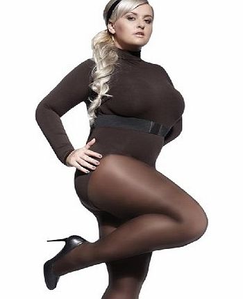 Adrian BLACK (NERO) PLUS SIZE TIGHTS PERLA 40 DENIER WITH SPECIAL COMFORTABLE GUSSET XXL- 4XL (6 - 8) BY ADRIAN (8 - XXXXL)