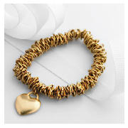 Adrian Buckley Stretch Bracelet with Heart Charm