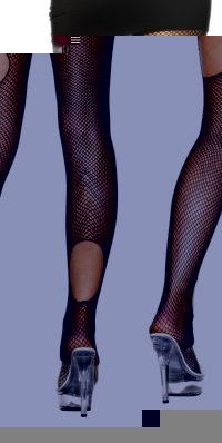 Black Fishnet Tights - Ripped Design