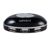 ADVENT 4 Port USB Hub - Black