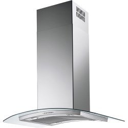 AEG 90cm Unbranded Curved Glass Island Hood