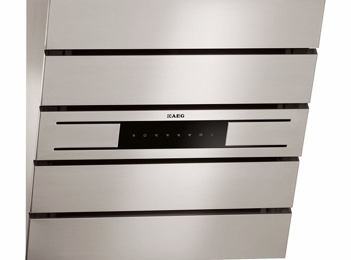 AEG X66453MV0 Angled Cooker Hood in Stainless