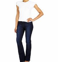 Dark blue slim boot-cut jeans