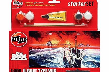 Airfix 1:400 Das Boot U-Boat Type VIIC Small Starter Submarine Model Set