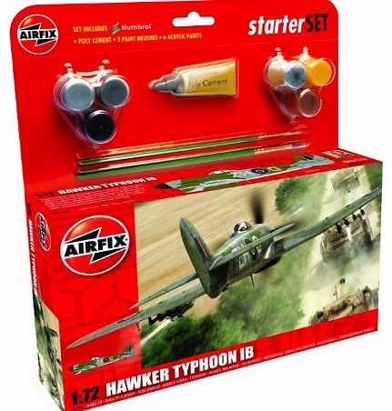 Airfix 1:72 Hawker Typhoon Ib Starter Aircraft Model Set (Medium)