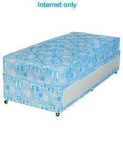 Tiny Tots Blue Divan/Anti Dust Mite Mattress