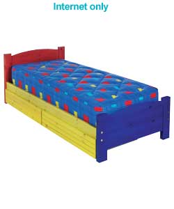 Tiny Tots Patch Pine Bed/Sprung Mattress