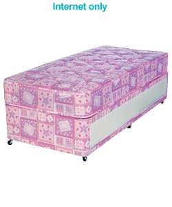 Tiny Tots Pink Divan/Anti Dust Mite Mattress