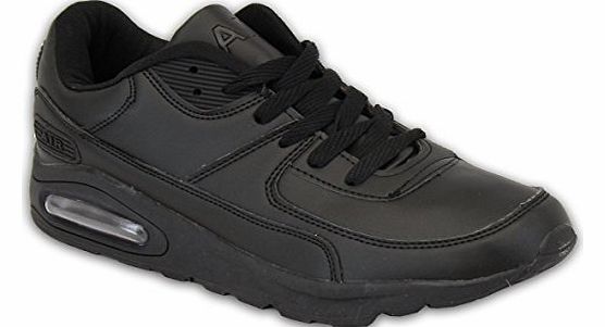 Airtech Mens Trainers Air Tech INTERCEPT Black UK 8