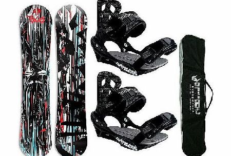 AIRTRACKS SNOWBOARD SET - WIDE BOARD RAIN 159 - SOFTBINDING SAVAGE L - SB BAG