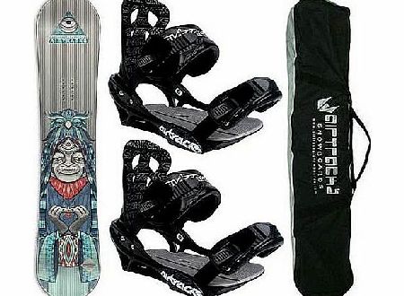 AIRTRACKS SNOWBOARD SET - WIDE BOARD WISDOM 150 - SOFTBINDING SAVAGE L - SB BAG