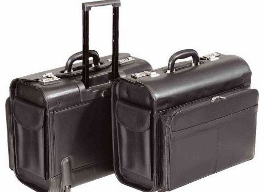 Alassio - 45030 SAN REMO - trolley pilot case, wheeled, imitation leather, black