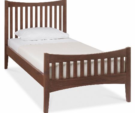 ALBA Walnut High Footend Single Bedstead