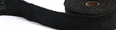 Alchemy Parts Ltd BLACK Fiberglass Car Motorcycle Exhaust Heat Wrap - 5 Metre Roll