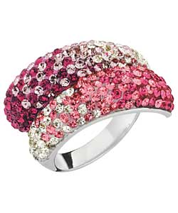 Alesha Dixon Graduated Pink Crystal Ring