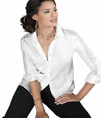 Alessa W. Lace Trim Blouse