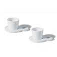 Hupla - Set of 2 Mocha Cups w/Saucers