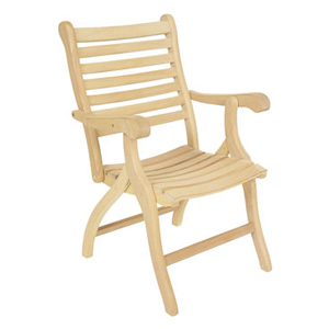 Classic Iroko Folding Armchair